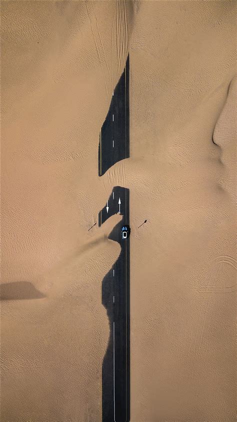 Sand Road Desert Dunes Minimalism Hd Phone Wallpaper Peakpx
