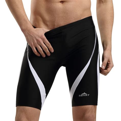 Sharkskin Sexy Large Size Mens Swimming Trunks Low Waist Fifth Spa