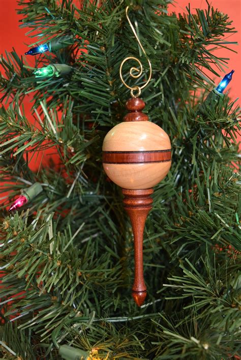 Hand Turned Wooden Christmas Ornament Etsy Canada Wood Christmas