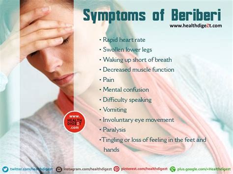 Symptoms Of Beriberi Healthdigezt Health Diet Beauty Nutrition