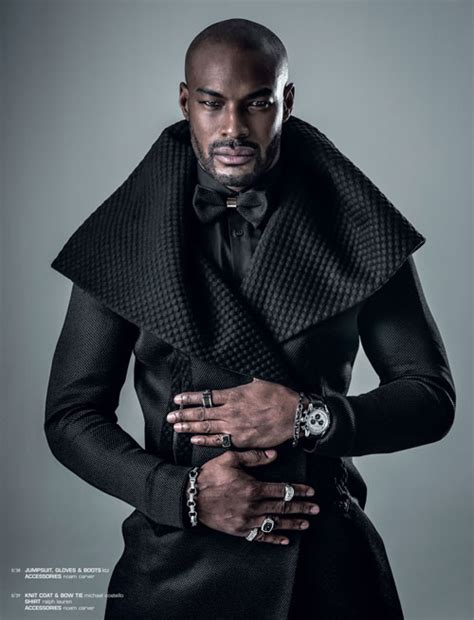 Tyson Beckford Embraces Black Fashions for And Men Cover Shoot Having one led cocked and the tips of his toes against the ground can also have a natural appeal.