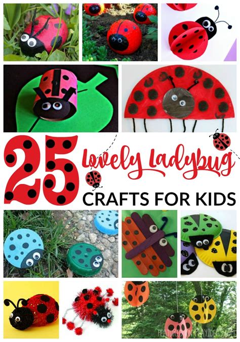 Big ladybug printable without spots. 25 Lovely Ladybug Crafts For Kids