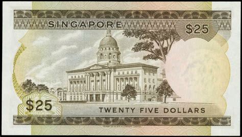 Singapore 25 Dollars Banknote Orchid Seriesworld Banknotes And Coins