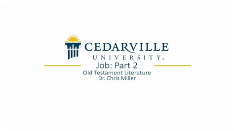 Job Part 2 Cedarville University
