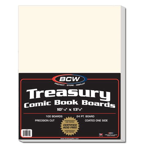 Pack Of 100 Bcw Acid Free Treasury Comic Book Size Backer Boards