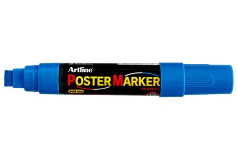 Blue Artline Poster Marker Tempera Ink 12mm Wedge Plasticglass