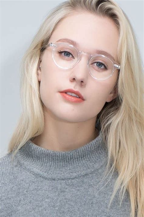 Theory Intellectual Clear Round Eyeglasses Eyebuydirect Eyeglasses For Women Eyeglasses