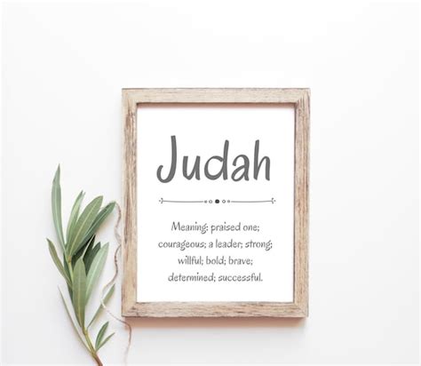 Judah Baby Name Meaning Baby Names Nursery Sign Boy Names Etsy
