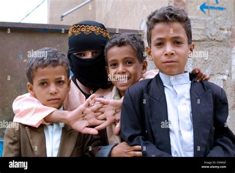 Village Children Haraz Mountains Manakhah Sanaa Yemen Stock Photo