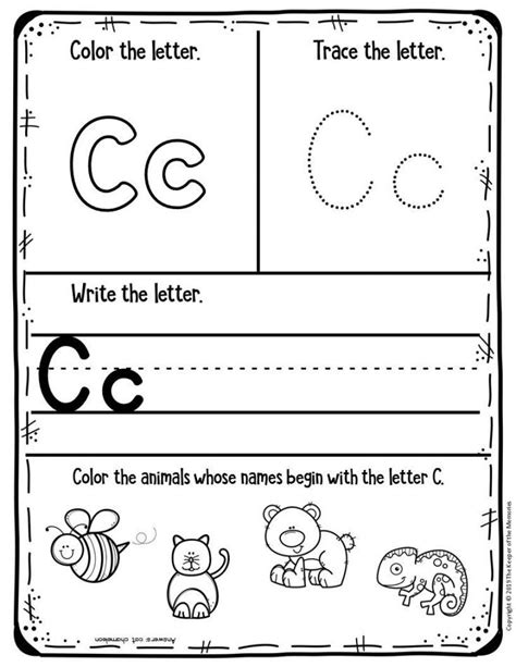 Printable Letter C Tracing Worksheets For Preschool Letter C
