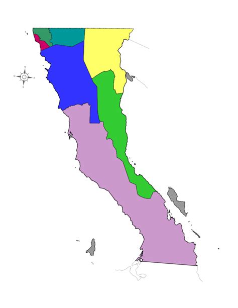 Mapa De Baja California En Pdf En Alta Resolución Para Imprimir
