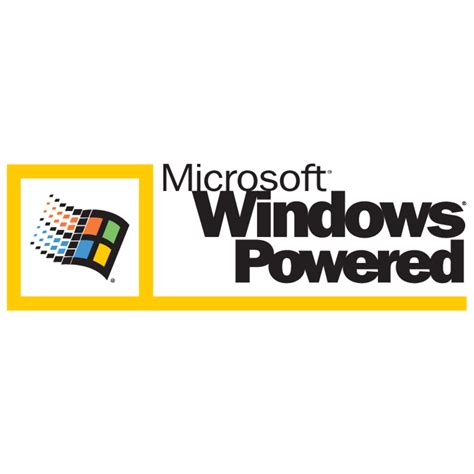 Microsoft Windows Powered Logo Vector Logo Of Microsoft Windows