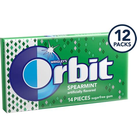 Orbit Spearmint Sugar Free Gum 12 Packs Jd Office Products