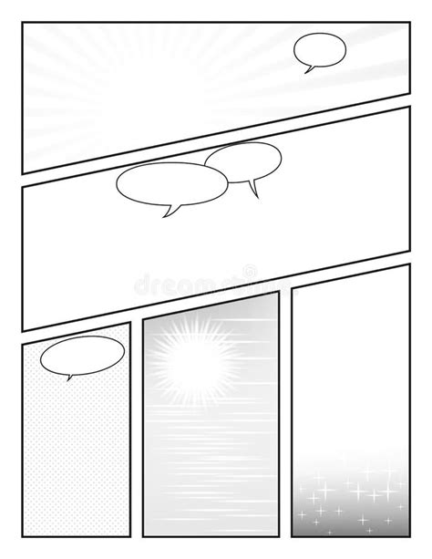 Comic Book Strip Templates For Drawing Comics Blank Layout Template