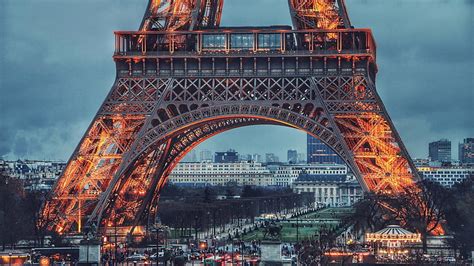 Eiffel Tower Paris France Laptop Full City And Background Hd