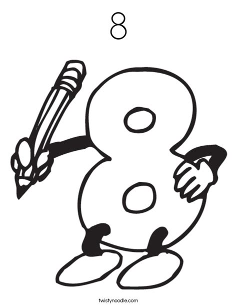 Number 8 Coloring Page At Free Printable Colorings