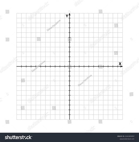 Blank Cartesian Coordinate System Two Dimensions Stock Vector Royalty