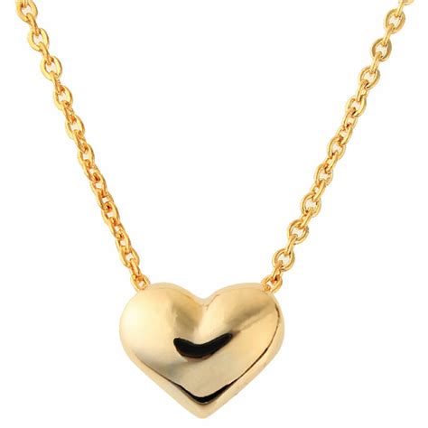 Chic Women Gold Plated Heart Shape Chain Jewelry Pendant Necklace X8n7 Ebay