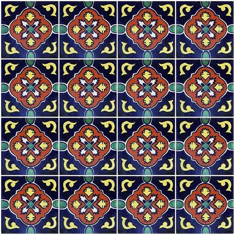 Color Y TradiciÓn 40 Mexican Talavera Tiles Hand Painted 6x6 Stairs