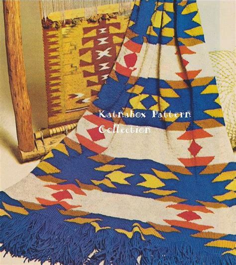 Crocheted Navajo Inspired Blanket Afghan Pattern Instant Download