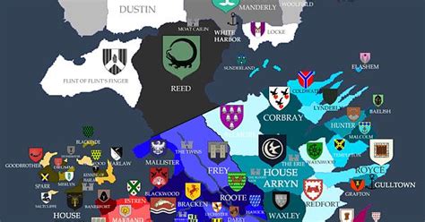 No Spoilers Map Of All Westeros Houses Gameofthrones