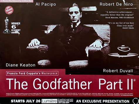 Original Godfather Part Ii Movie Poster Al Pacino Michael Corleone