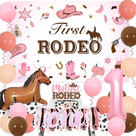 First Rodeo Birthday Party Decoration Western Cowgirl St Birthday