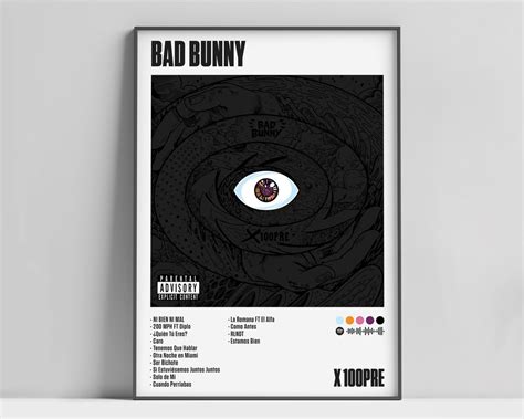 Bad Bunny Poster X 100pre Poster Bad Bunny X 100pre Etsy