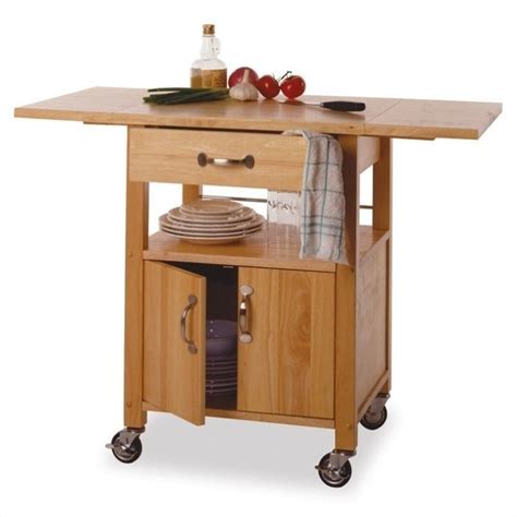 Drop leaf kitchen table with storage and kitchen cart drop leaf rolling wood drawer cabinet. Winsome Butcher Block Kitchen Cart with Drop Leaf in ...