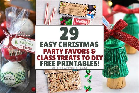Easy Diy Christmas Party Favors Treat Ideas Free Printables