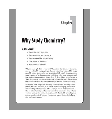 The Complete Idiots Guide To Chemistry 1 Why Study Chemistry In This