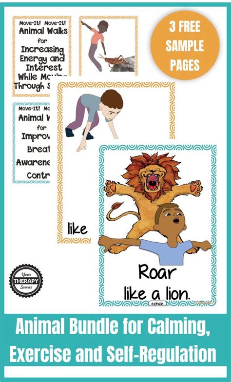 Animal Exercises For Kids Free Printables Your Therapy Source
