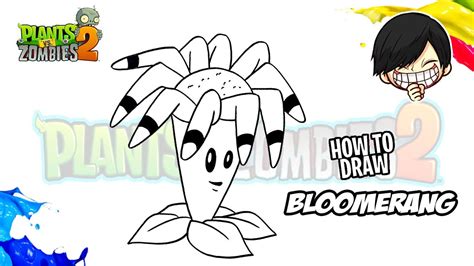 How To Draw Bloomerang From Plants Vs Zombies 2 Youtube