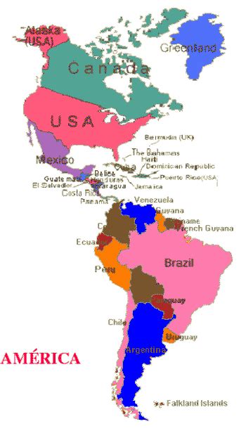 Historia-Geografía- Formación Ciudadana ISLGSM: MAPA DE AMÉRICA. PAÍSES
