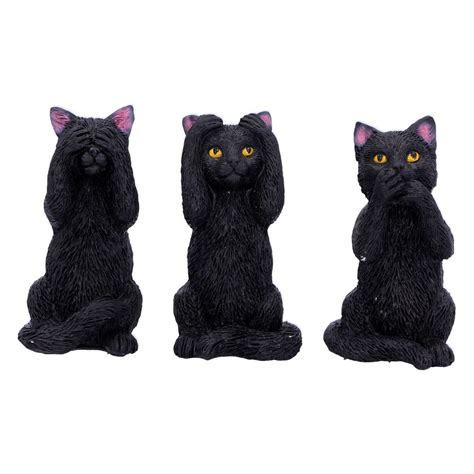 Three Felines Cats Hear No Evil See No Evil Speak No Evil