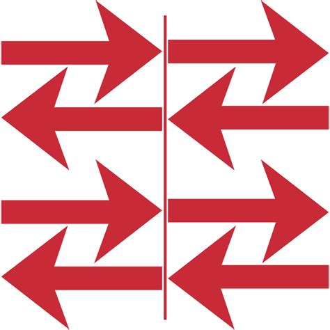 Medium 6 Inch Classic Directional Arrows Vinyl Decal Stickers A