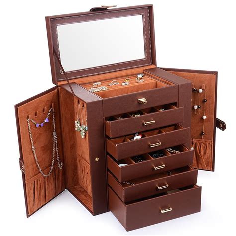 Top 10 Best Jewelry Boxes In 2018 Reviews Leather Jewelry Box Large