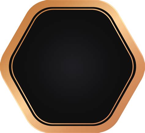 Bronze And Black Hexagon Badge 11811843 Png