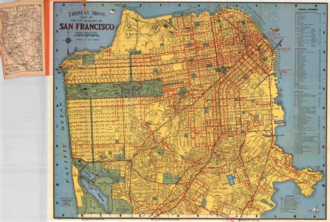 Thomas Brothers Map Of The City And County Of San Francisco Curtis