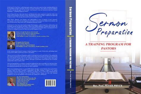 Sermon Preparation Training For Pastors Dr Peter Pryce Bible Lectures
