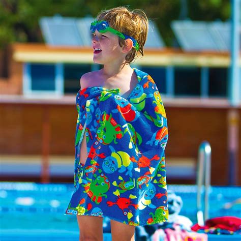 Zoggs Zoggy Swim Towel Blue Childrens Beach Towel