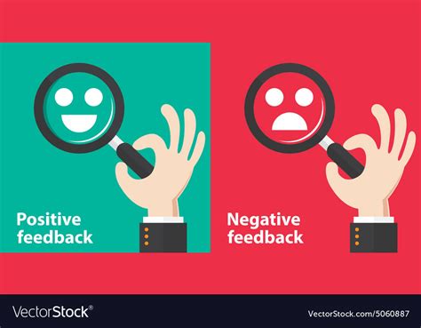 Positive And Negative Feedback Royalty Free Vector Image