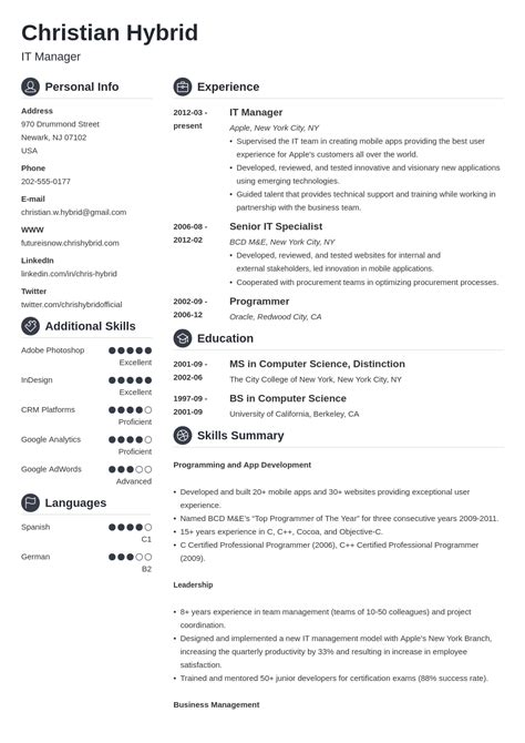 Combination Resume Template And 5 Combo Examples