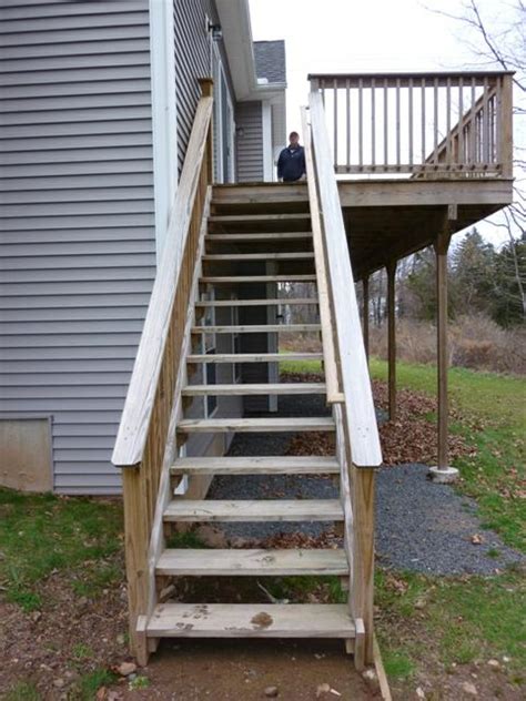 Ac2® 12' green pressure treated secondary stair rail at menards®. Stair Gazing