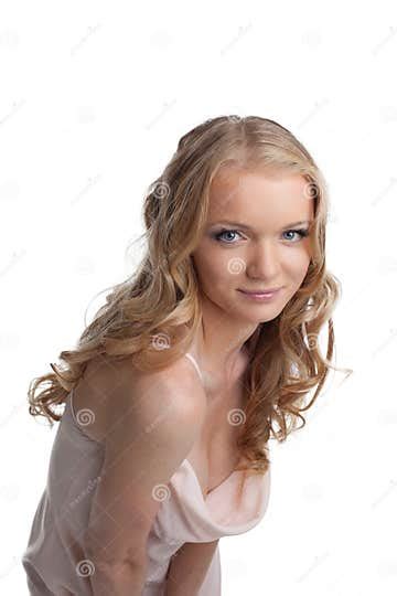 Blond Woman Portrait Look At Camera Stock Image Image Of Attractive Fresh 21393835