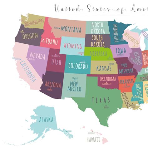 10 Luxury Printable Map Of 50 States And Capitals Printable Map Usa