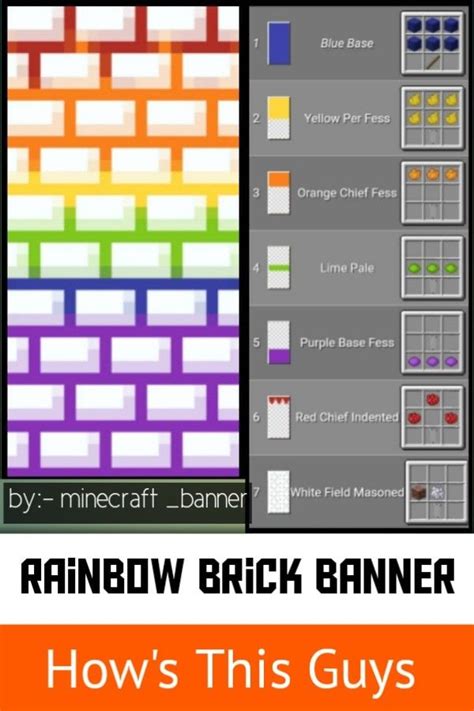 32 Cool Minecraft Banner Designs Rainbow For Ideas Creative Design Ideas