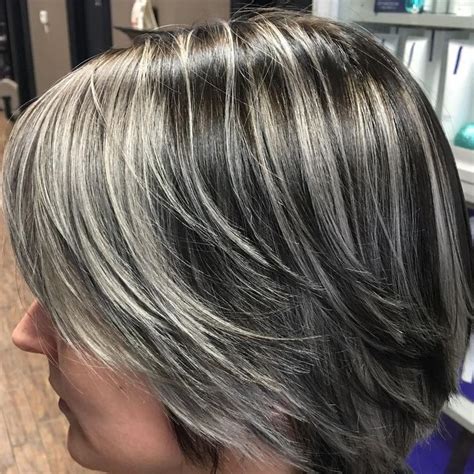 Trendy Gray Highlights For Brown Hair The Fshn