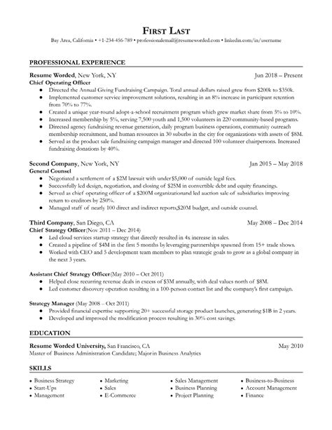 C Level Resume Samples 5 Templates Example Templates Example Hot Sex