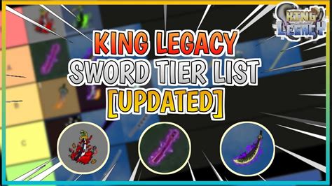 ⚔️new Sword Tier List In King Legacy Updated Youtube